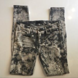 Koral Grey Destroyed Camo Skinny Jeans